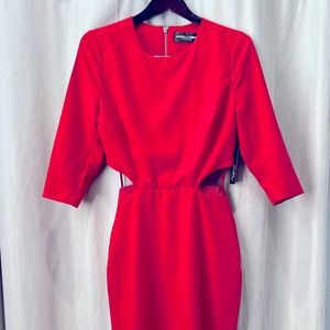 Never worn fashionable red dress
